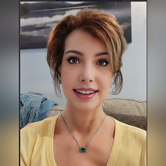 #Sabika Summer 2023 Rect Grace Necklace Purple Emerald Cut #NWOT - Picture 5 of 8